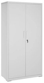 Armário de arquivo SONGMICS Armário de armazenamento de aço multiuso 5 níveis Portas duplas Armário de ferramentas com fechadura Prateleiras ajustáveis ​​para garagem Estudo Sala de estar Cinza OMC015G01