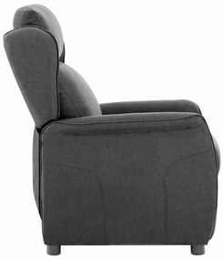 Cadeira Recliner Cinza Escuro em Tecido