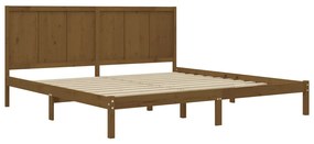 Estrutura de cama 200x200 cm pinho maciço castanho mel