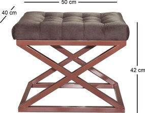 Pouffe Capraz – Copper Brown – 50x42x40 cm