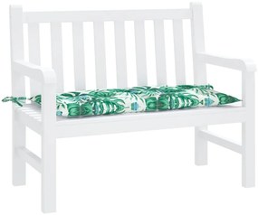 Almofadão banco jardim 100x50x7 cm tecido oxford padrão folhas