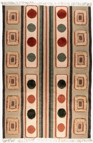 Tapete artesanal de pelo comprido com franjas Haydon, vários tamanhos