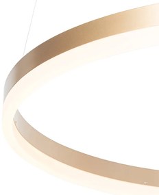 Candeeiro de suspensão de design dourado 60 cm incl. LED 3 degraus regulável - ANELLO Design