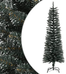 vidaXL Árvore de Natal artificial fina com suporte 150 cm PVC verde