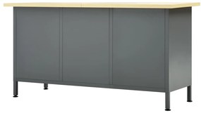 Bancada de trabalho 160x60x85 cm aço preto