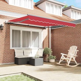 Toldo Retrátil Automático Vermelho 300 x 250 cm