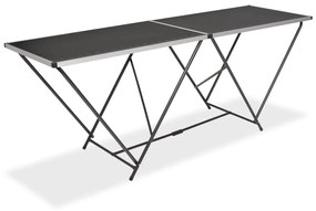 Mesa/bancada de trabalho dobrável MDF e alumínio 200x60x78 cm