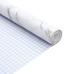Autocolante para móveis branco mármore 90x500 cm PVC