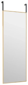Espelho para porta 30x80 cm vidro e alumínio dourado