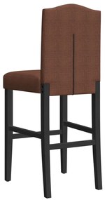 Cadeiras de bar 2 pcs madeira de seringueira maciça e tecido