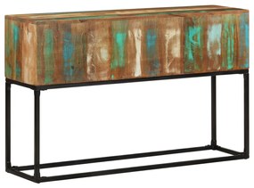 Mesa consola 120x30x75 cm madeira recuperada maciça