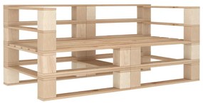 vidaXL Sofá de paletes para jardim 2 lugares madeira