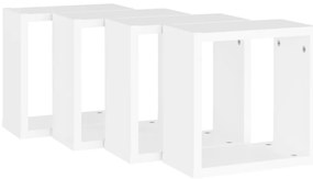 Prateleiras de parede em forma de cubo 4 pcs 30x15x30cm branco