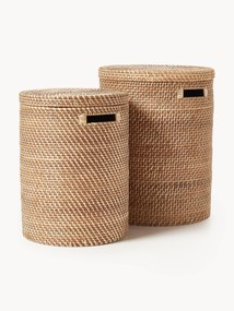 Cesto de roupa suja com tampas Lurdes, conjunto de 2