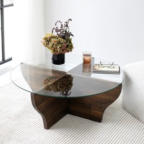 Mesa de Café Amphora – Nogueira – 92x35x92 cm