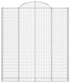 Cestos gabião arqueados 9pcs 200x30x220/240cm ferro galvanizado