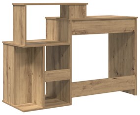 mesa com Armazenamento Carvalho Artesanal 120.5x44x88.5 cm Madeira Der