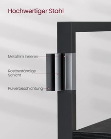 Estante com 14 prateleiras e estrutura metálica 24 x 158 x 166 cm Preto 
