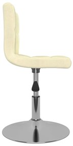 Cadeiras de jantar giratórias 6 pcs tecido cor creme