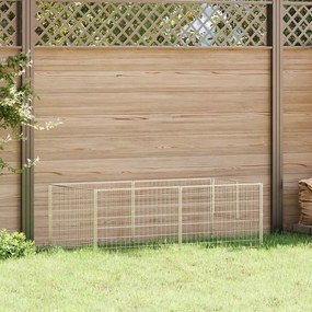 vidaXL Canil para cães 200x100x70 cm aço prateado