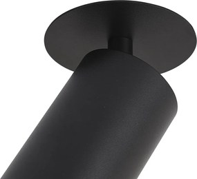 Conjunto de 6 focos embutidos modernos pretos GU10 50mm IP44 - Chels