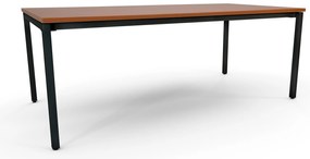 Mesa de Reunião 2400x1200mm - Alfa Preto/Cerejeira
