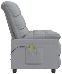 Poltrona de massagens tecido cinzento-claro