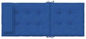 Almofadões cadeira encosto alto 4 pcs tecido oxford azul real