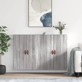 vidaXL Armários de parede 2 pcs 69,5x34x90 cm cinzento sonoma