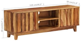 Móvel TV madeira acácia maciça 118x30x40 cm