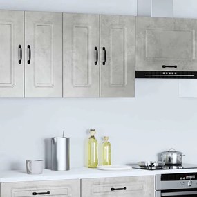 Armário de parede cozinha Kalmar betão madeira projetada cinza
