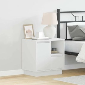 vidaXL Mesas de cabeceira com LED 2 pcs Branco 50x34,5x50 cm