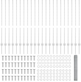 Postes de Cerca 22 pcs U-Channel 120 cm Aço Galvanizado