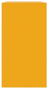 Aparador 99x39x73 cm aço amarelo mostarda