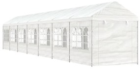 vidaXL Gazebo com telhado 15,61x2,28x2,69 m polietileno branco