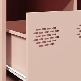 Mesa de centro 101,5x50x43,5 cm aço laminado a frio rosa