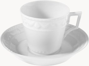 Chávena de café e pires de porcelana artesanal Kurland, conjunto de 2
