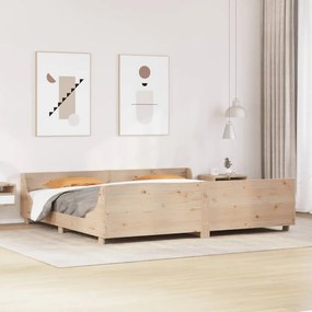 vidaXL Cama sem colchão 200x200 cm madeira de pinho maciça