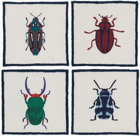Bases para copos em algodão Bugging You, conjunto de 4