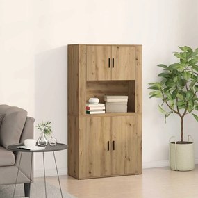 vidaXL Highboard Carvalho Artisan 80x33x150 cm Madeira Técnica