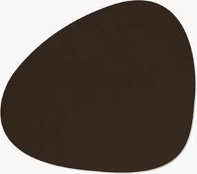 Conjunto de bases de mesa assimétricas em couro artesanais Curve, conjunto de 4