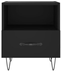 Mesas de cabeceira 2 pcs 40x35x47,5 cm deriv. de madeira preto
