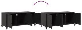 Móvel de TV 100,5x39x43,5 cm aço preto