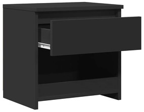 Mesa de cabeceira 40x30x39 cm contraplacado preto