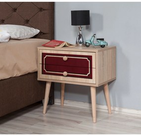 Mesa de Cabeceira Two – Carvalho Sonoma – 60x61x40 cm