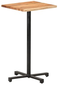 vidaXL Mesa de bar com arestas vivas 50x50x110 cm acácia maciça