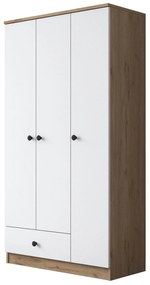 Roupeiro BA117 – Nogueira Branca – 90x170x42,5 cm