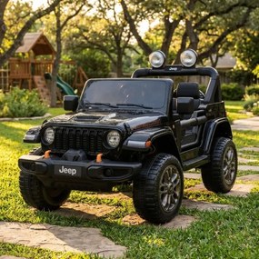 JIPE elétrico para Crianças Jeep Wrangler Rubicon LIFT  24V 4x4, Rodas de espuma EVA Preto