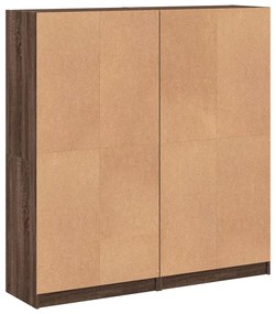 Estante c/ portas 136x37x142cm deriv. madeira carvalho castanho