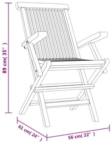 5 pcs conjunto de jantar p/ jardim madeira de teca maciça cinza